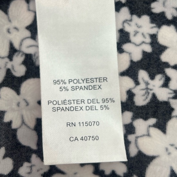 Nina Leonard Black with White Floral Sleeveless Maxi Dress with Bow Size XL - Picture 7 of 8